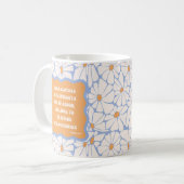 Inspirationsskriptur führt zu BlumenBibelangebot Kaffeetasse (Vorderseite Links)