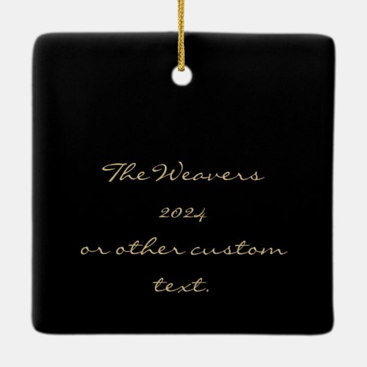 Inspirationsskriptur John 3:16 Weihnachtsgeschenk Keramikornament (Rückseite)