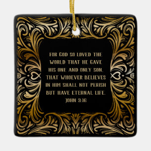 Inspirationsskriptur John 3:16 Weihnachtsgeschenk Keramikornament