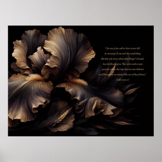 Inspirationsskriptur (Luke 12:25-27) Poster (Vorne)