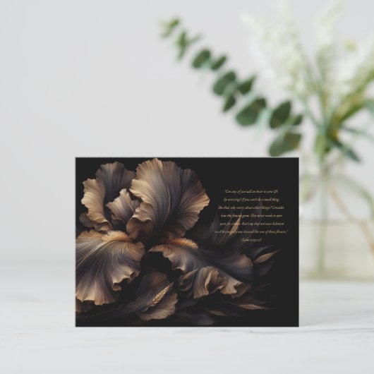 Inspirationsskriptur (Luke 12:25-27) Postkarten (Stehend Vorderseite)