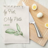 Inspirationsskriptur Magnolia-Blume Geschirrtuch (Viertel Falte)