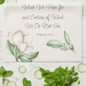 Inspirationsskriptur Magnolia-Blume Geschirrtuch (Gefaltet)