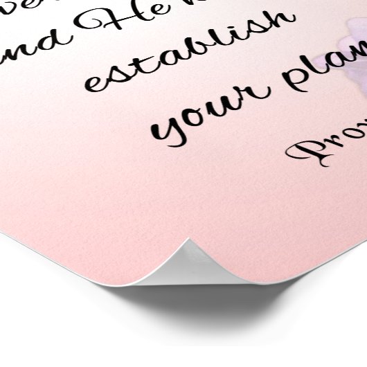 Inspirationsskriptur, Sprichwörter 16:3 Poster (Ecke)