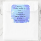 Inspirationsskripturen für den Glauben Quadratischer Aufkleber (Tasche)