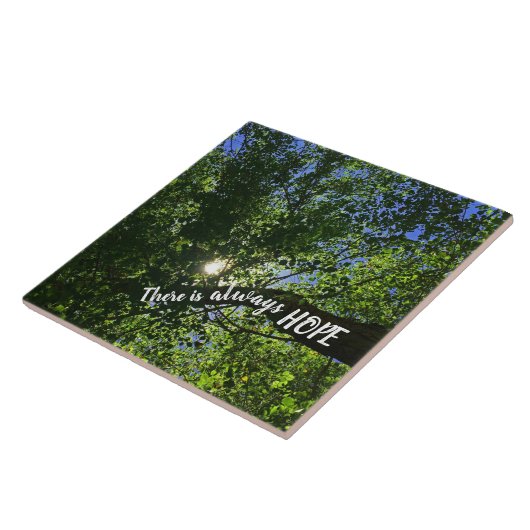 Inspirationssonnenbaum Es gibt immer Hoffnung Fliese (Seite)