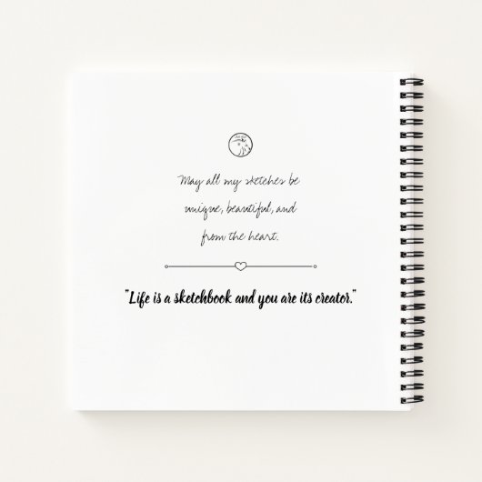 Inspirationsspiralskizze Notizblock (Rückseite)