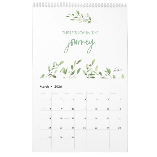 Inspirationssprache und Kunstart Inspiriert Kalender (Mär 2026)