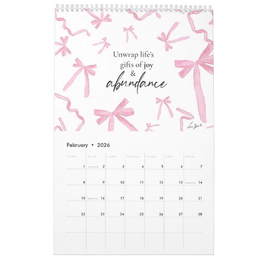 Inspirationssprache und Kunstart Inspiriert Kalender (Feb 2026)