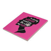 Inspirationsstarke Frau rosa Muttertag Fliese (Seite)