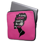 Inspirationsstarke Frau rosa Muttertag Laptopschutzhülle (Vorderseite Links)