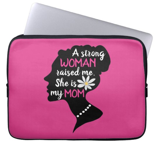 Inspirationsstarke Frau rosa Muttertag Laptopschutzhülle (Vorderseite)