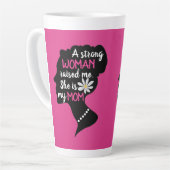 Inspirationsstarke Frau rosa Muttertag Milchtasse (Linke Ecke)