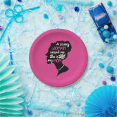 Inspirationsstarke Frau rosa Muttertag Pappteller (Party)