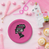 Inspirationsstarke Frau rosa Muttertag Pappteller (Party)