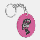 Inspirationsstarke Frau rosa Muttertag Schlüsselanhänger (Vorderseite links)