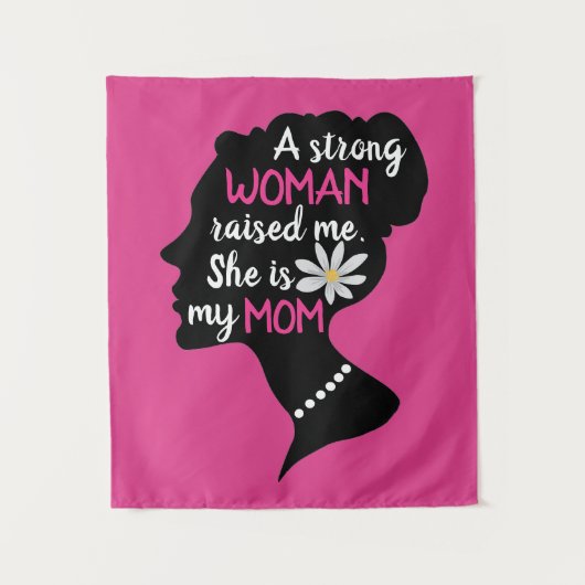 Inspirationsstarke Frau rosa Muttertag Wandteppich (Vorderseite)