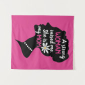 Inspirationsstarke Frau rosa Muttertag Wandteppich (Vorderseite (Horizontal))