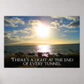 Inspirationsstichleuchte am Ende des Tunnels Poster (Vorne)