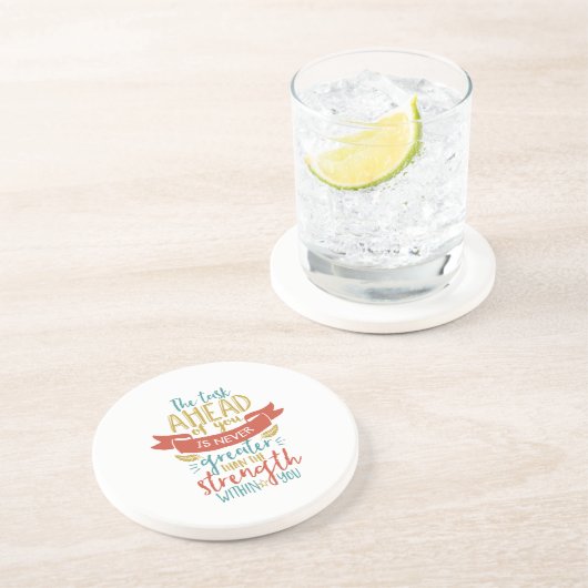 Inspirationsstichstärke glaubt an sich selbst sandstein untersetzer (Seite)