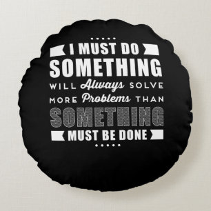 Inspirationsstiftendes positives Motivierend Spric Rundes Kissen