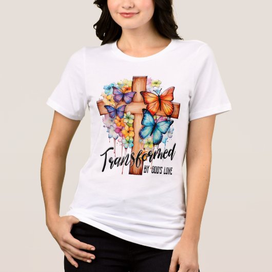 Inspirationsstiftung/Blumenkreuz Tri-Blend Shirt (Vorderseite)