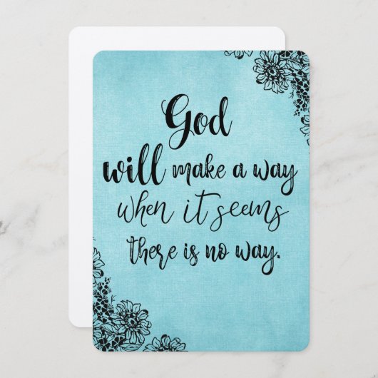 Inspirationsstiftung Gott wird einen Weg machen (Vorne/Hinten)