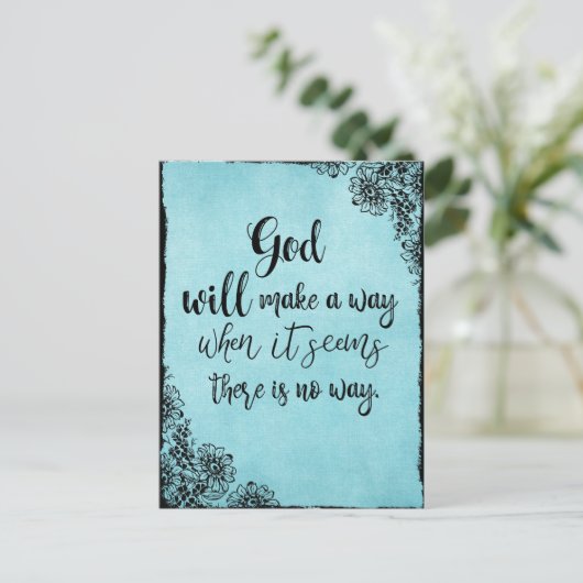 Inspirationsstiftung Gott wird einen Weg machen Postkarte (Stehend Vorderseite)