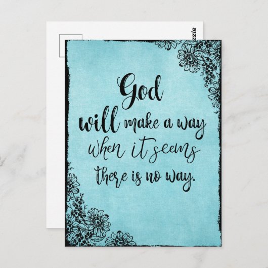 Inspirationsstiftung Gott wird einen Weg machen Postkarte (Vorne/Hinten)