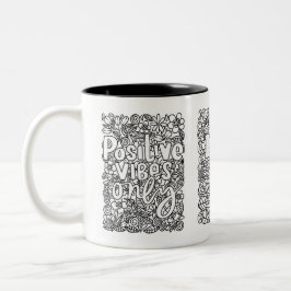 Inspirationsstipps positive Affirmative Stress Zweifarbige Tasse