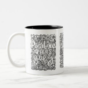 Inspirationsstipps positive Affirmative Stress Zweifarbige Tasse