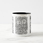 Inspirationsstipps positive Affirmative Stress Zweifarbige Tasse (Mittel)