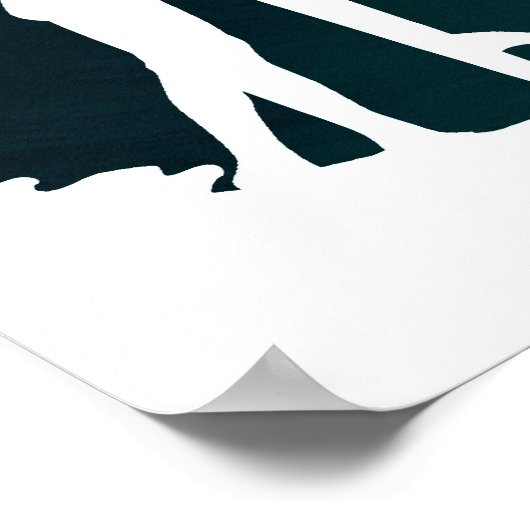 Inspirationssurfer Girl Poster (Ecke)