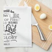 Inspirationsszechariah 2:5 Der Ruhm Geschirrtuch (Viertel Falte)