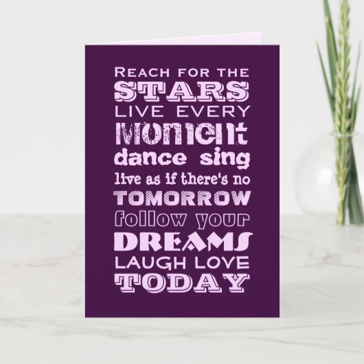 Inspirationstext Karte (Vorderseite)