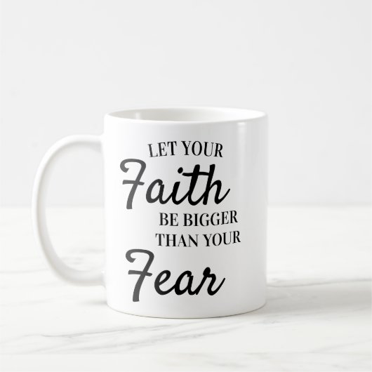 Inspirationstext Lasse den Glauben größer als die  Kaffeetasse (Links)