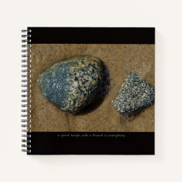 Inspirationstext und Foto.  Notizblock