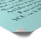 Inspirationstochter / son Gedicht von Eltern Poster (Ecke)