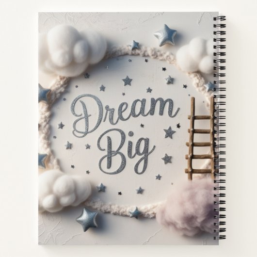 Inspirationstraum Grosses Zitat mit Sternen und Wo Notizblock (Rückseite)