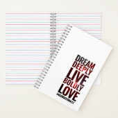 Inspirationstraum Tief leben mutig ... Notizblock (Innen)