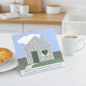 Inspirationstypografie für neue Hauseigentümerkart