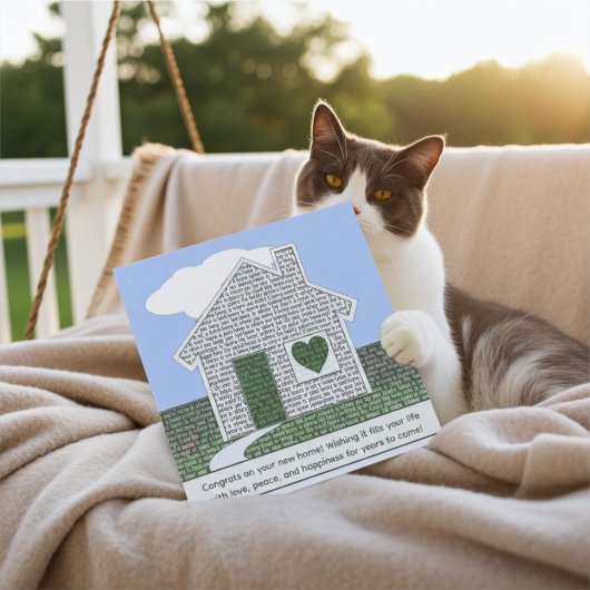 Inspirationstypografie für neue Hauseigentümerkart