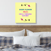 Inspirationstypografie Zitat mit Zeichnend Blume Leinwanddruck (Insitu (Schlafzimmer))