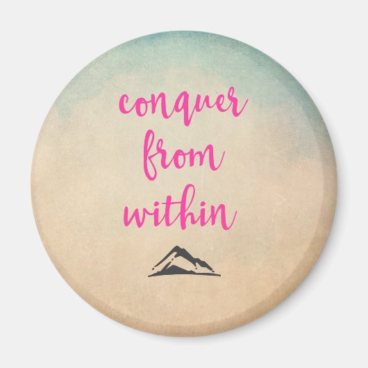 Inspirationstypografie-Zitat zur Entschlossenheit Magnet (Vorne)