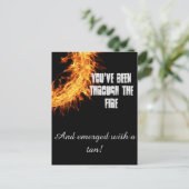 Inspirationsüberlebensnachricht Postkarte (Stehend Vorderseite)