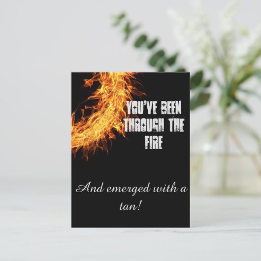 Inspirationsüberlebensnachricht Postkarte (Stehend Vorderseite)