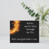 Inspirationsüberlebensnachricht Postkarte (Stehend Vorderseite)