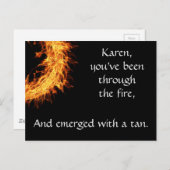 Inspirationsüberlebensnachricht Postkarte (Vorne/Hinten)