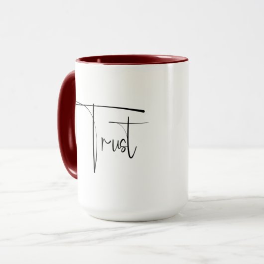Inspirationsvertrauen Tasse (Vorderseite Links)