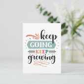 Inspirationswachsende Wortart Postkarte (Stehend Vorderseite)